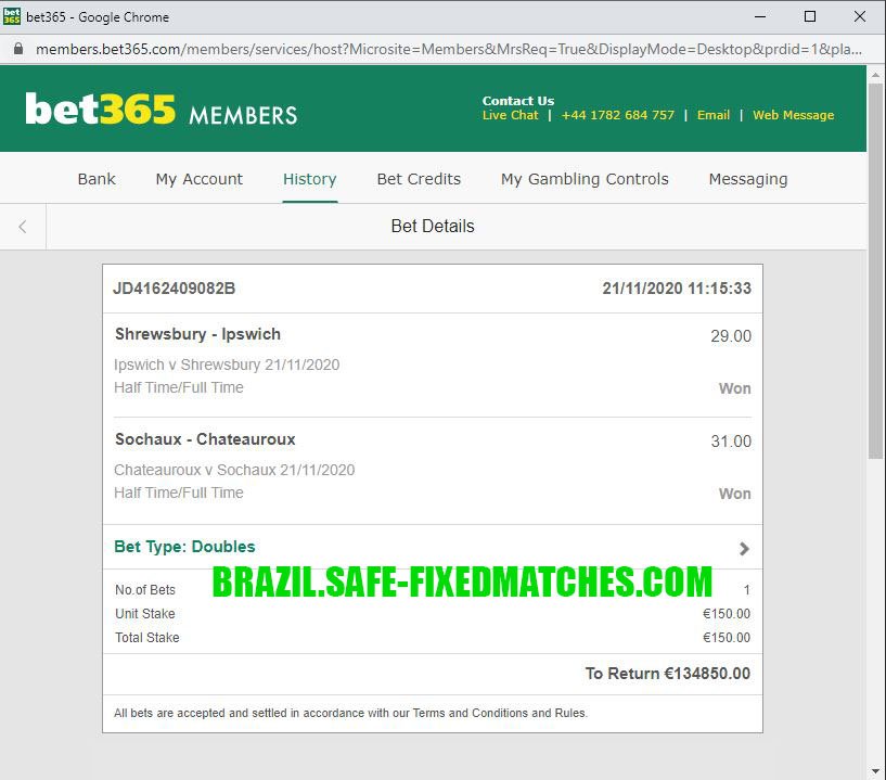 brazil fixed match 100% sure